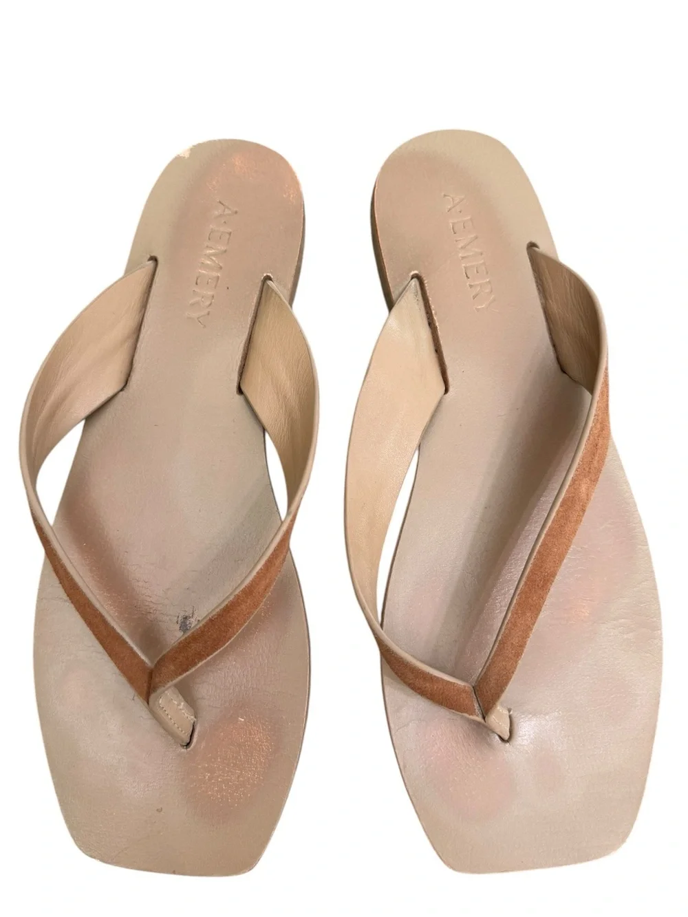 A.EMERY Kinto Leather Flip Flop - tan/Brown, Size 8.5 - Picture 1 of 16